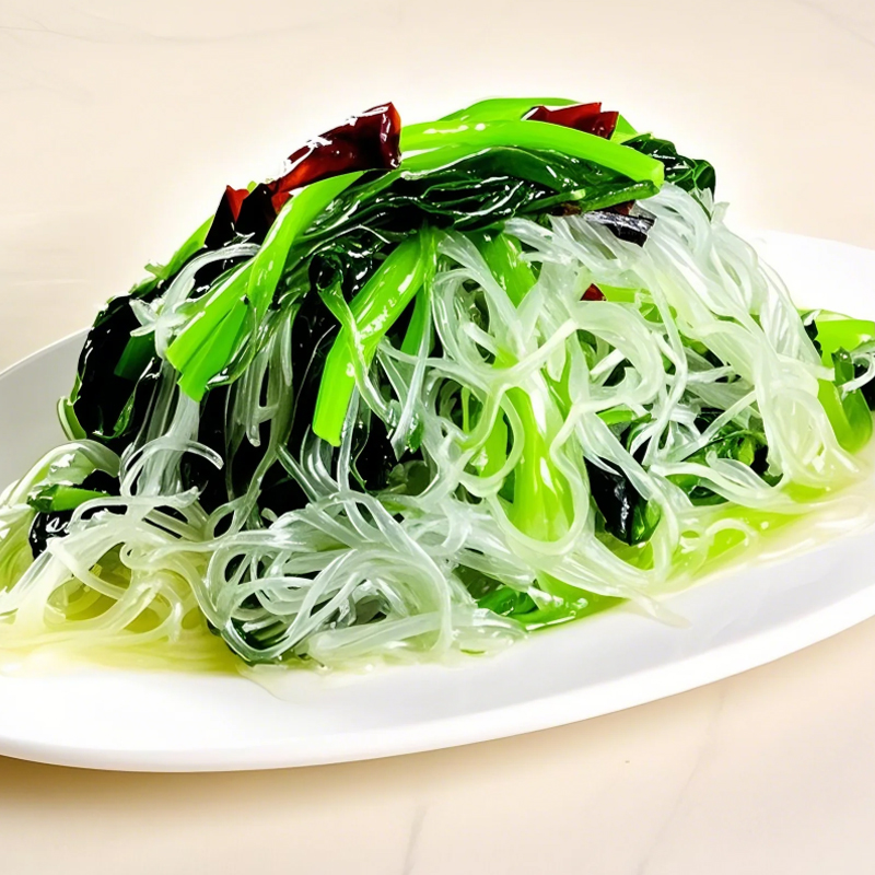 菠菜凉拌粉丝